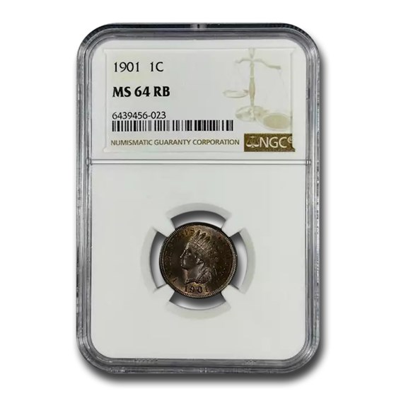 1901 Indian Head Cent MS-64 NGC (Red/Brown) 1901 Indian Head Cent MS-64 NGC (Red/Brown)